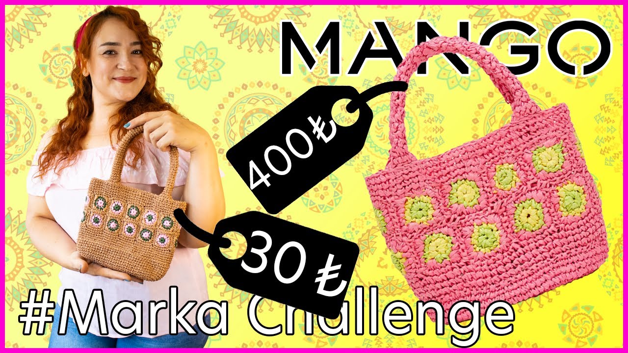 Çok Şık Motifli Hasır Çanta #markachallenge Mango Hasır Shopper Çanta