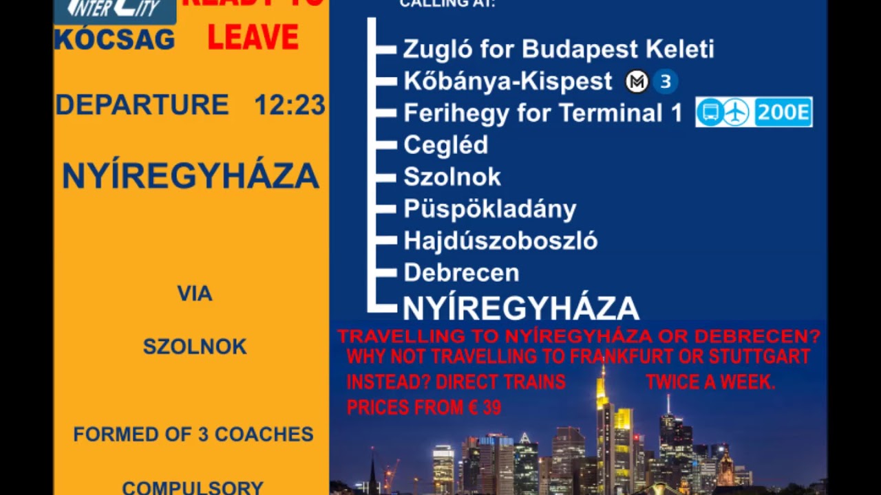 Budapest Nyugati utastájékoztatás, Rábai Balázs rail announcements 2019.05.14.