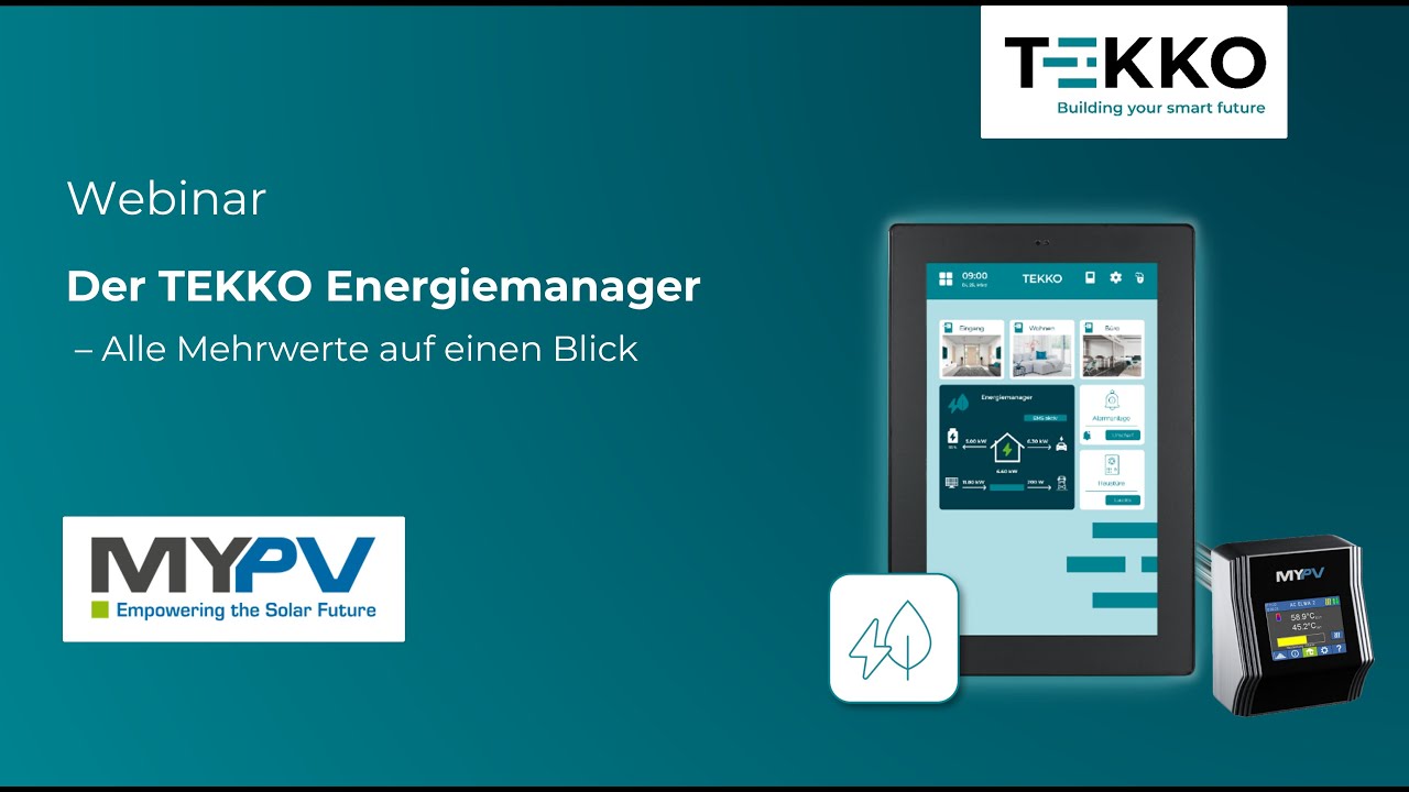 Webinar My-PV x TEKKO:  Energiemanagement (HEMS) einfach umgesetzt