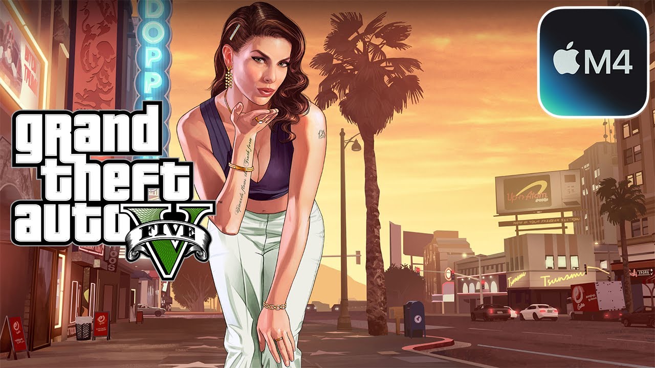 Playing Grand Theft Auto V on the BASE MODEL M4 Mac Mini! (CrossOver Preview) (MATURE CONTENT)