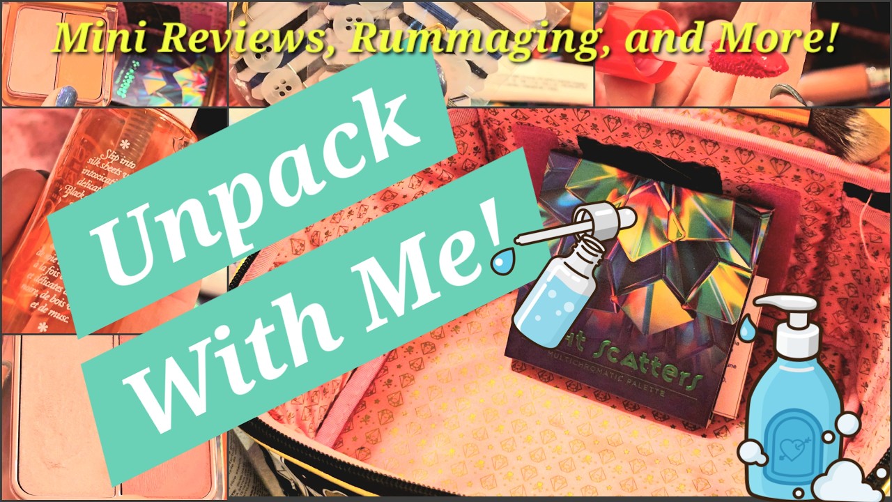 Unpack With Me 🏖️ Vacation Makeup Picks 🏖️ Packing Light - No Ads - Whispered ASMR Makeup