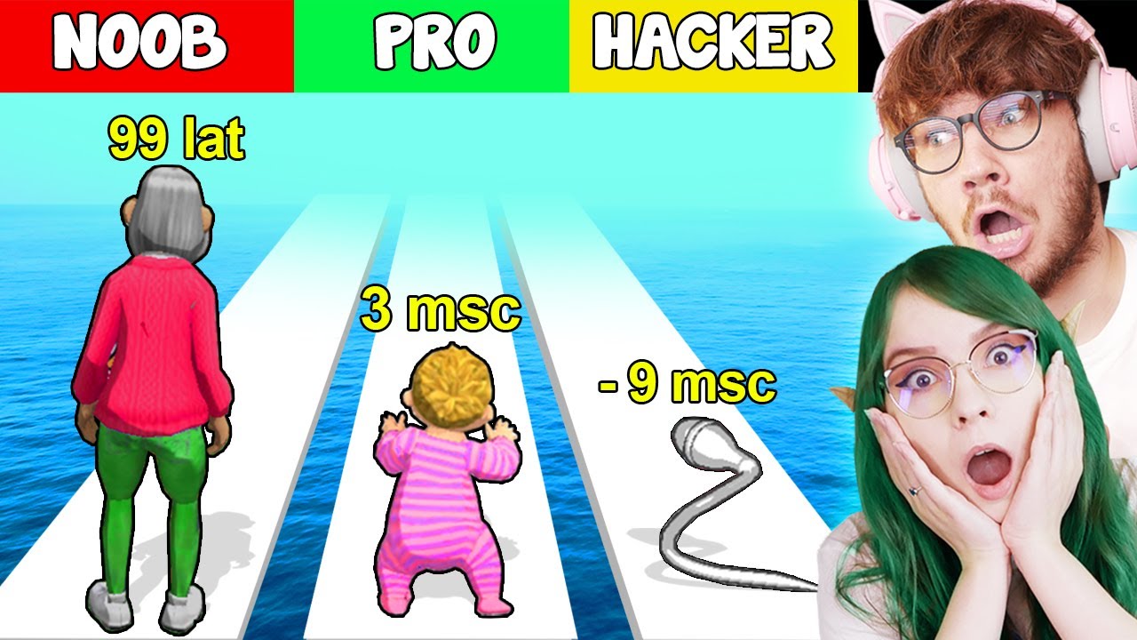 OD ŻYCIA AŻ DO ŚMIERCI NOOB VS PRO VS HACKER - Run of Life | CZOKO I NALI