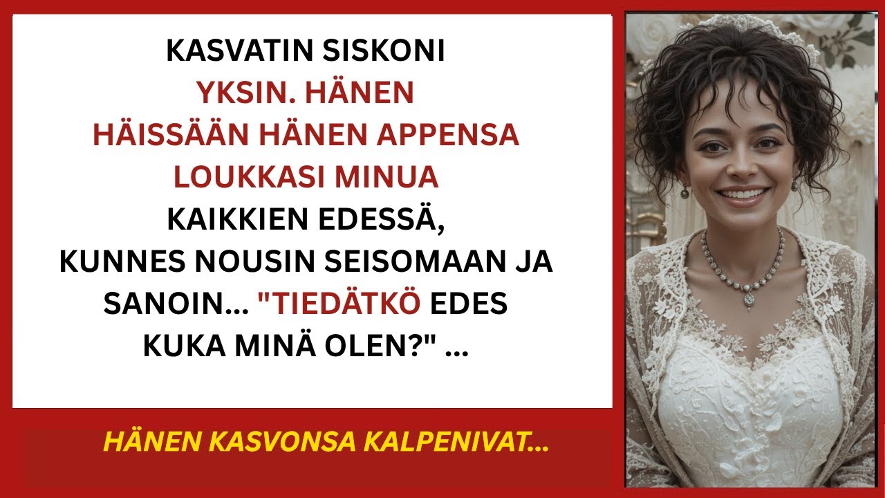 Siskoni appiukko halveksi minua häissään – kunnes esittelin itseni… ja hän kalpeni
