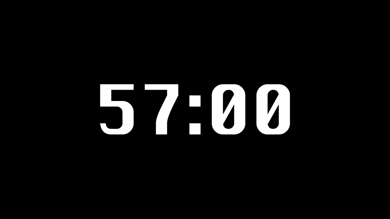 57 Minute Productivity Timer | 4K