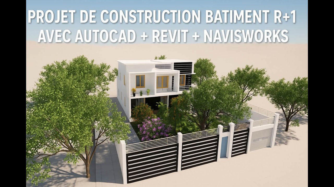 🎥 Partie 4 : Modélisation 3D sous Revit 2026 – Murs, fenêtres et portes du RD