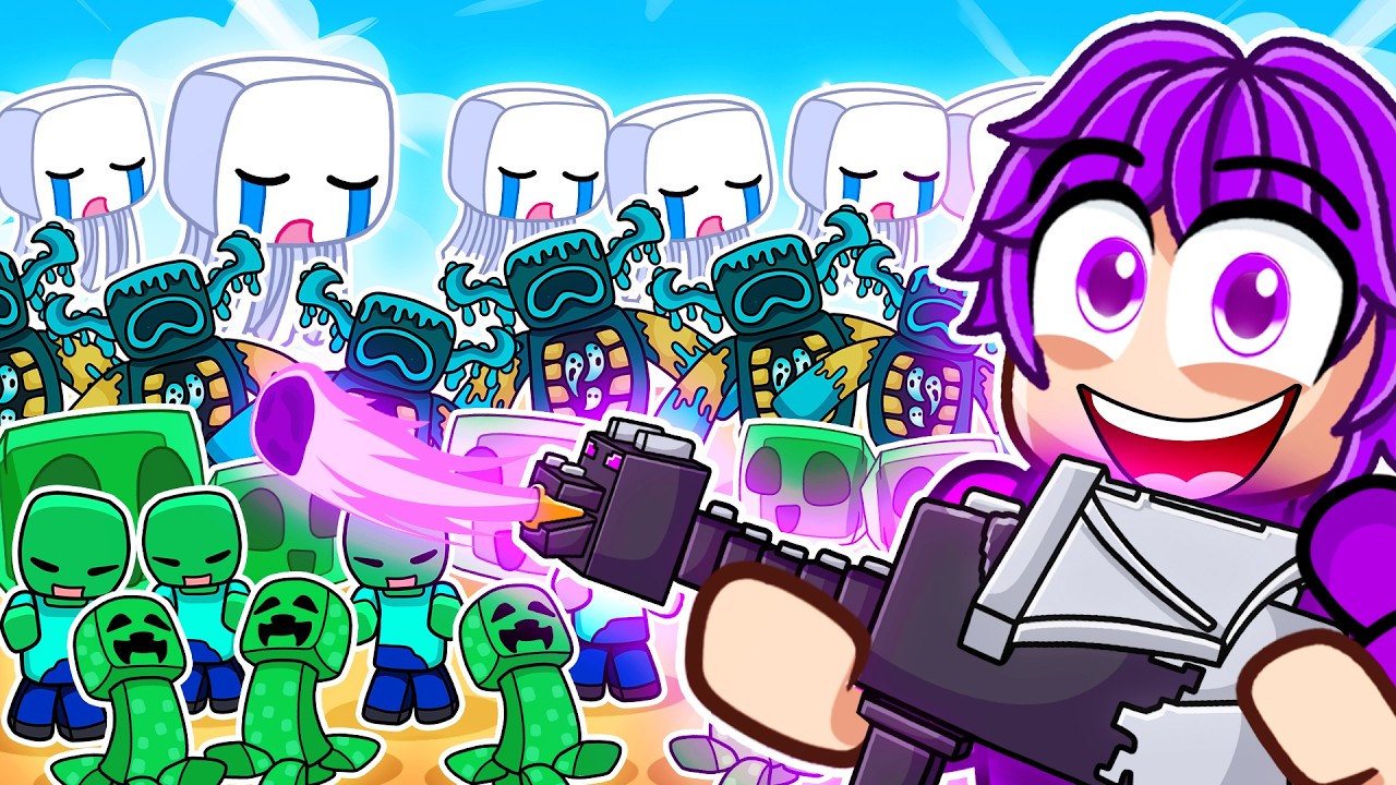 We Played Minecraft Tower Defense in Roblox...