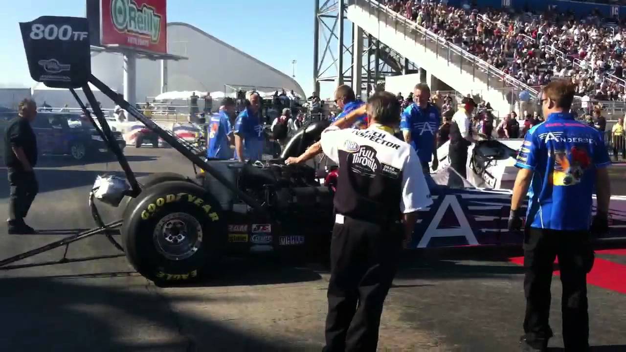 NHRA Top Fuel Dragster Starting Up