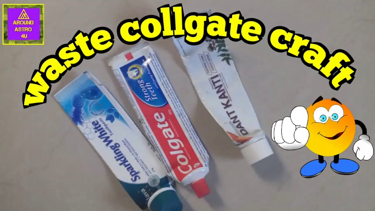 Best out of waste craft idea of empty toothpaste packets craft #diy arts and crafts #craft project