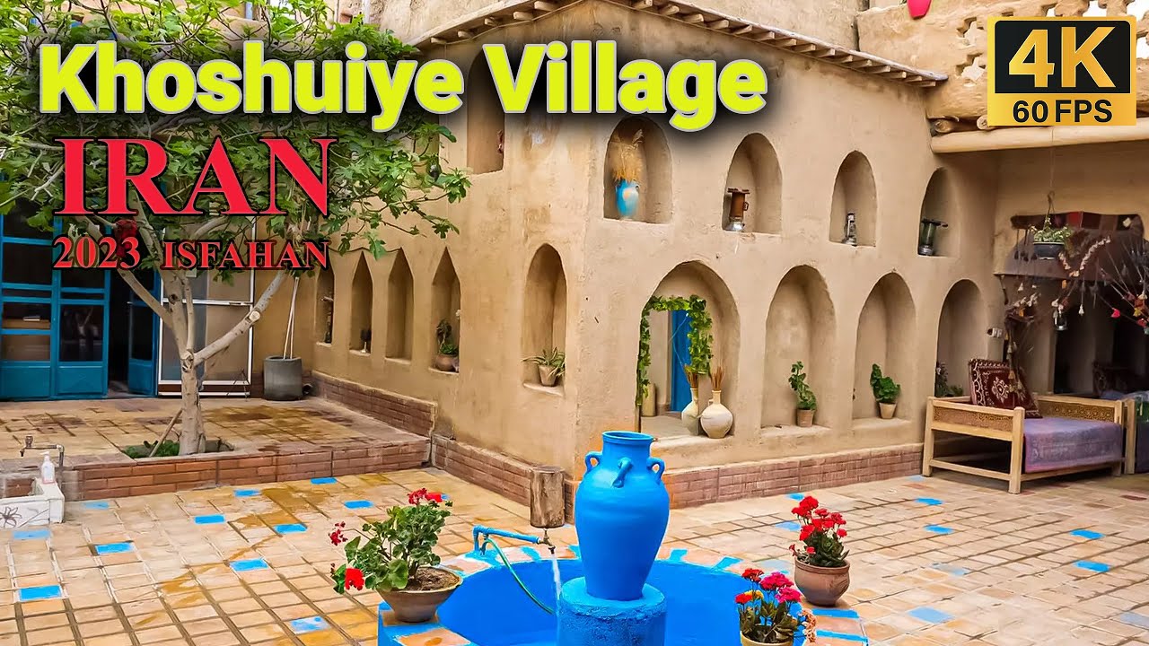 A small and strange village in Iran: Khoshuiye 🇮🇷 🌞ISFAHAN 4K Walking Tour