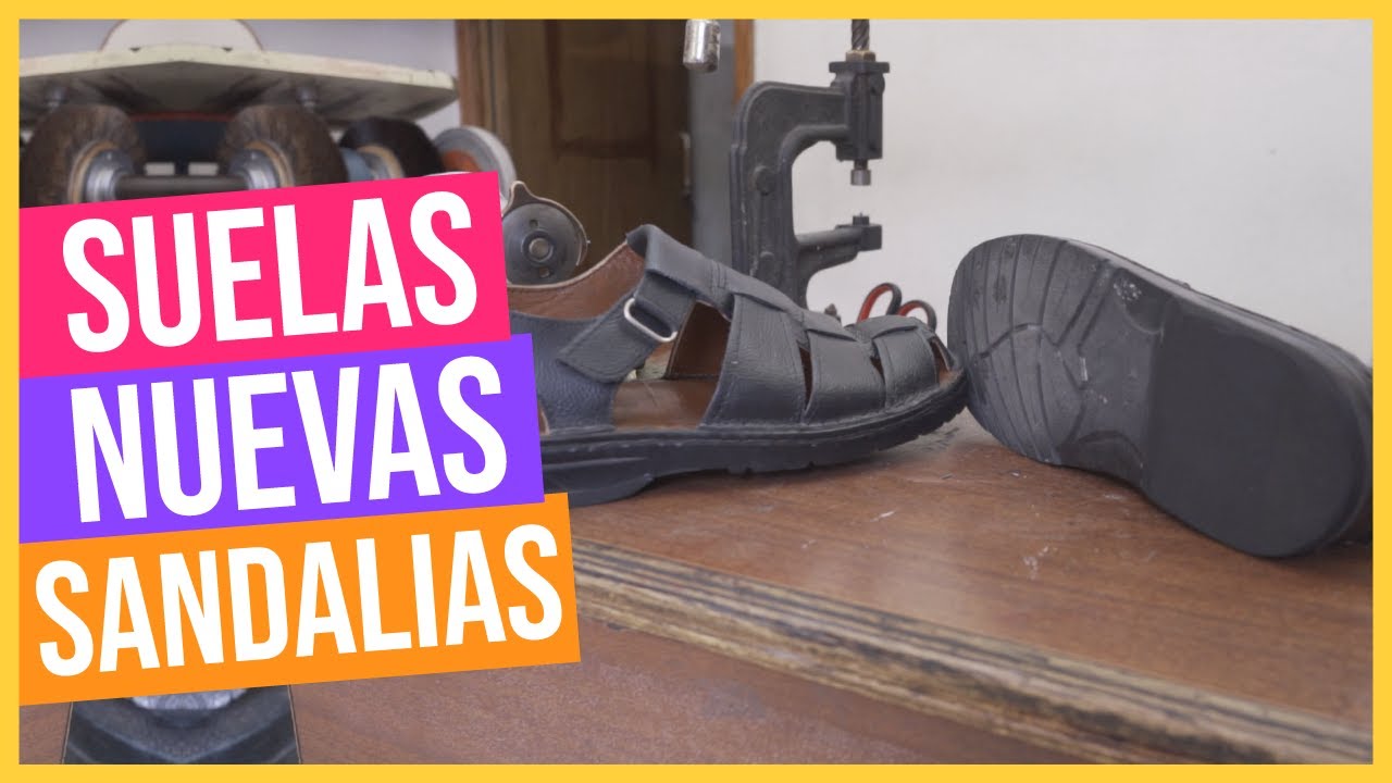 Cómo reparar suela de sandalia  🩴 | hombre
