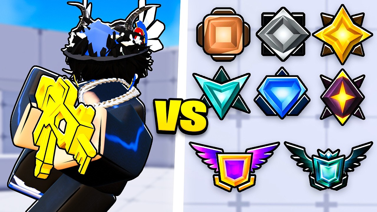 1v1 Against EVERY RANK in Roblox Rivals!