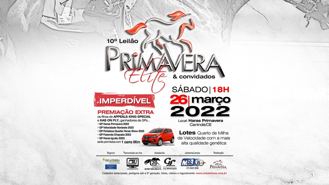 10° LEILÃO HARAS PRIMAVERA ELITE & CONVIDADOS