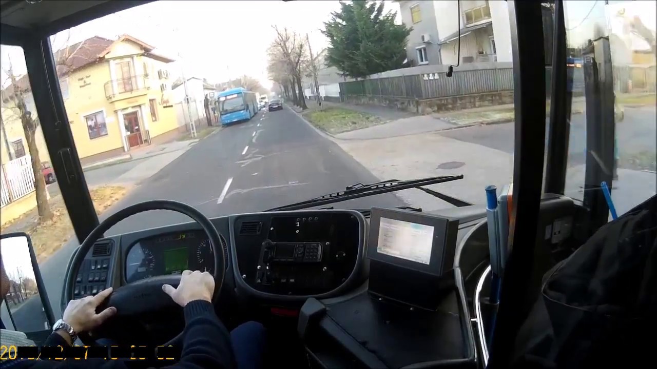 123A Busz. BKV. VANHOOL NEW AG300. (Cockpit View) Budapest. 2016.