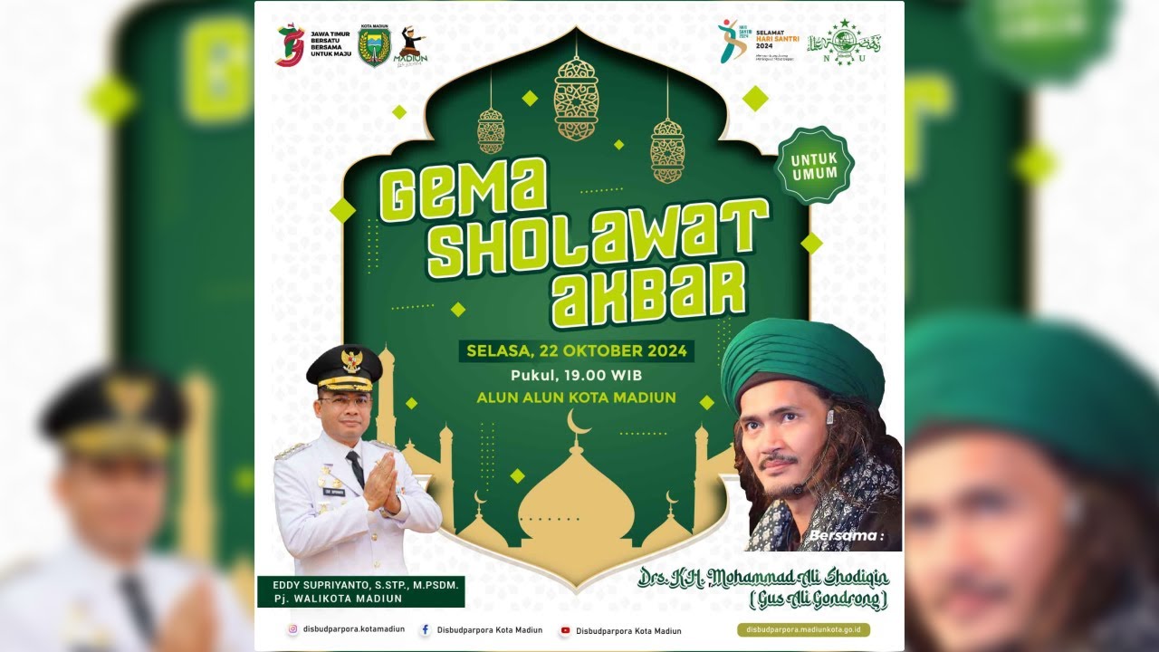 🔴[ LIVE ] MADIUN BERSHOLAWAT DALAM RANGKA MEMPERINGATI HARI SANTRI 22 OKTOBER 2024