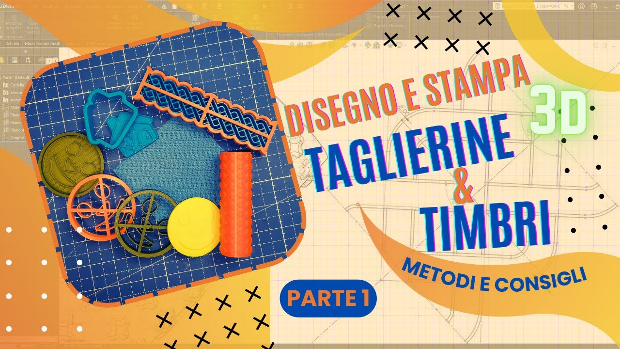 Disegno e stampa 3d -  taglierina e timbri – Parte 1