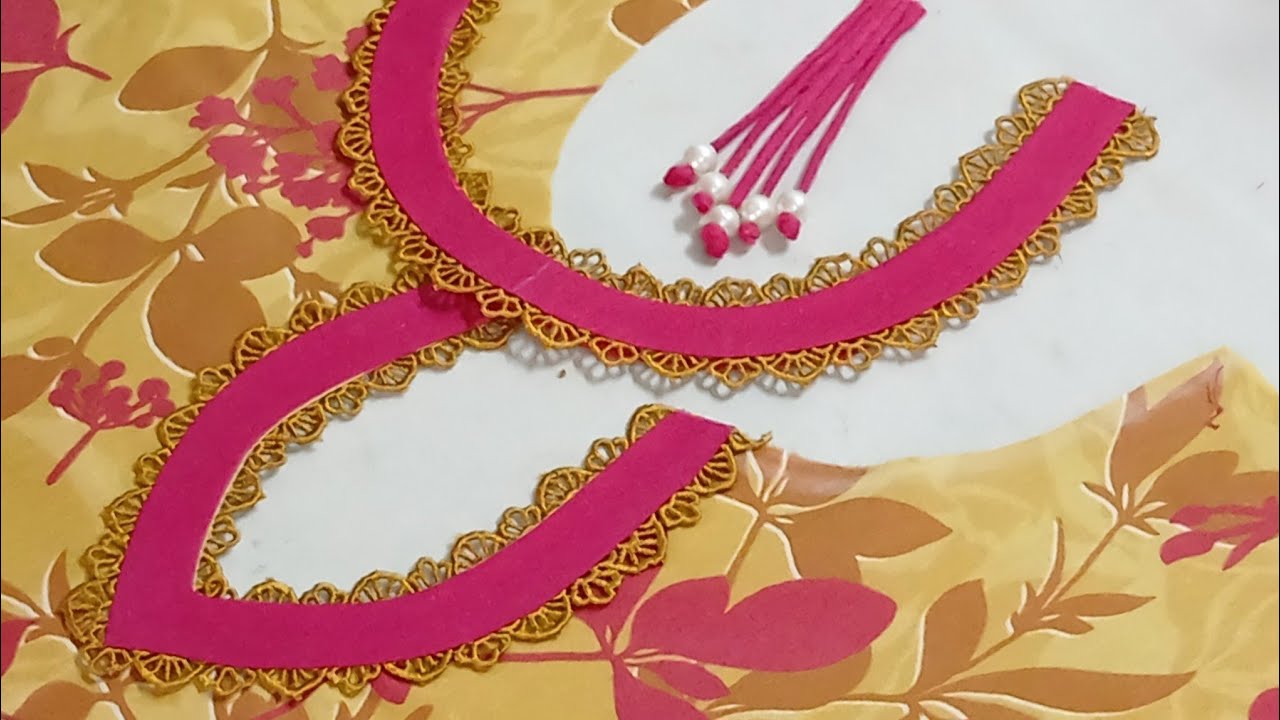 Luxury Neck Design | Elegant Detailing & Professional Stitching