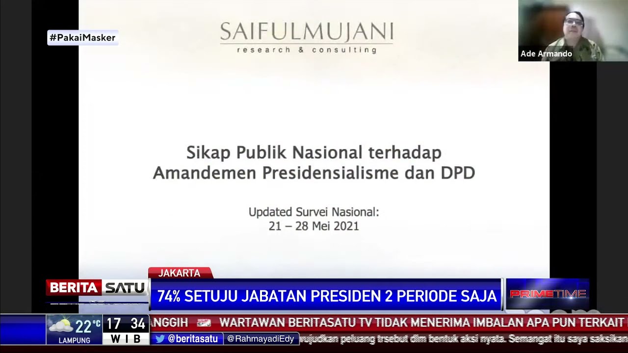 Survei Opini Publik SMRC: Sebanyak 74 Persen Responden Setuju Jabatan Presiden 2 Periode Saja