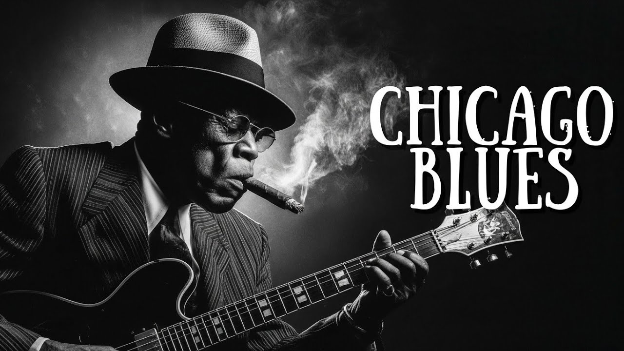 Chicago Blues Reflection – Whiskey Pour & Streetlight Guitar