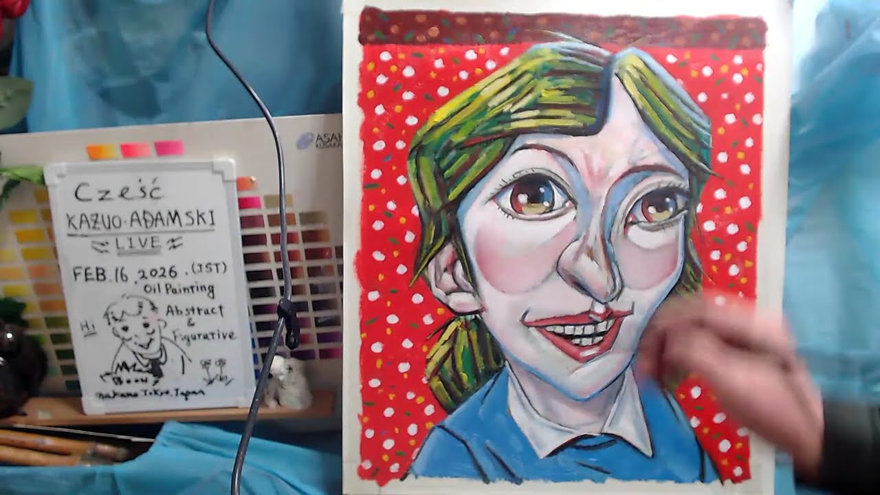 Oil painting  portrait day 5  op1641-5  [LIVE]--  