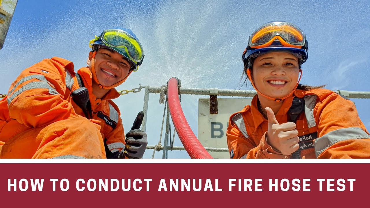 VLOG#4- HOW TO CONDUCT ANNUAL FIRE HOSE TEST | How to be  Third Mate Series | Show and Tell Shawntel