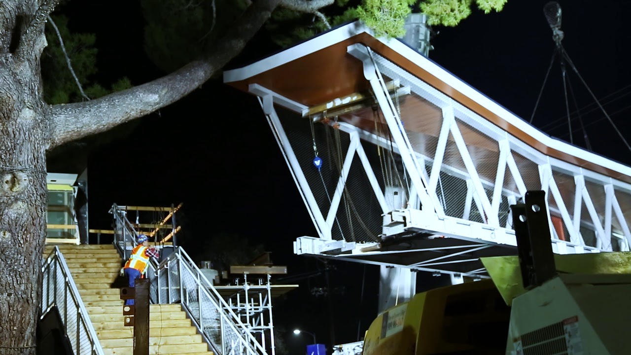 MATT Construction Oakwood School Magnolia Blvd Bridge Installation