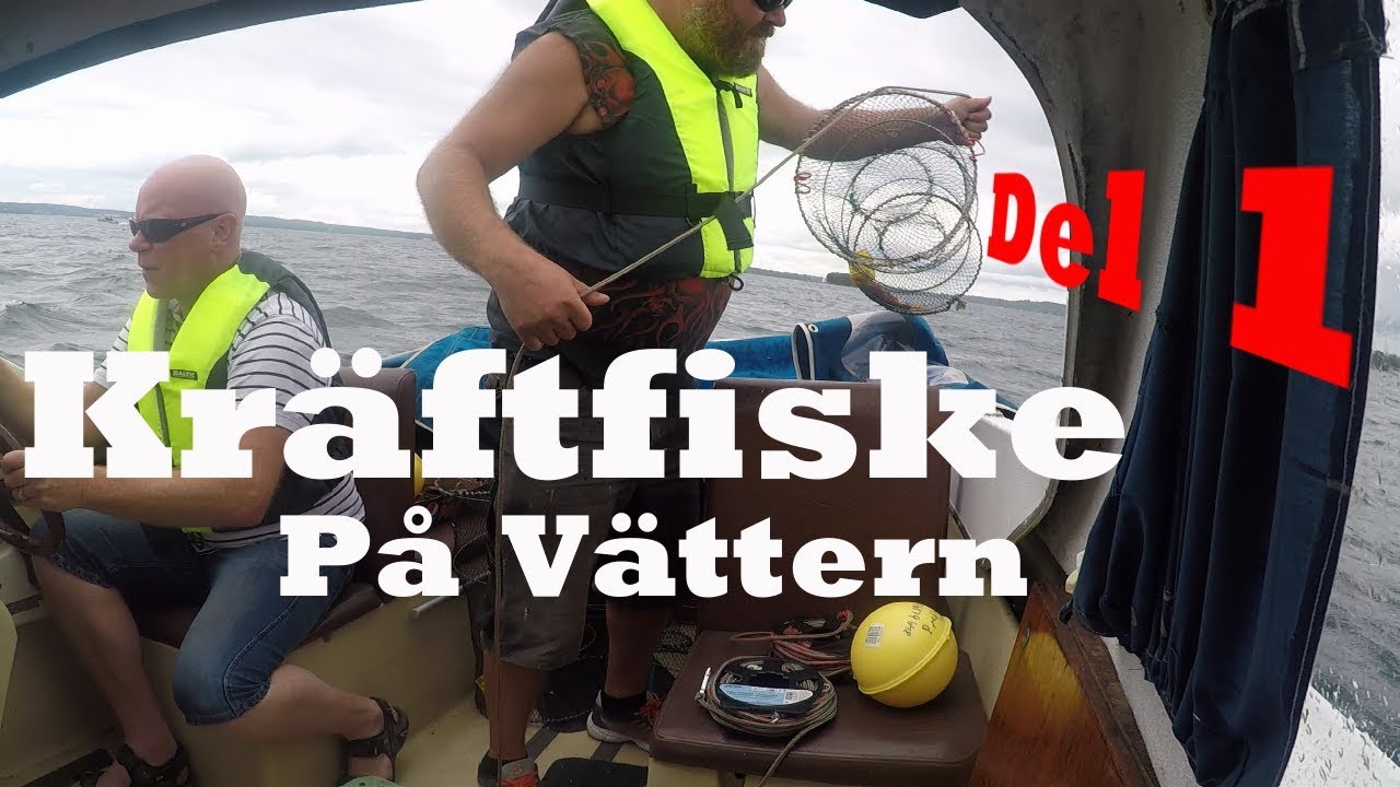 kräftfiske 2017 i Vättern utanför Motala med våran Ryds Camping
