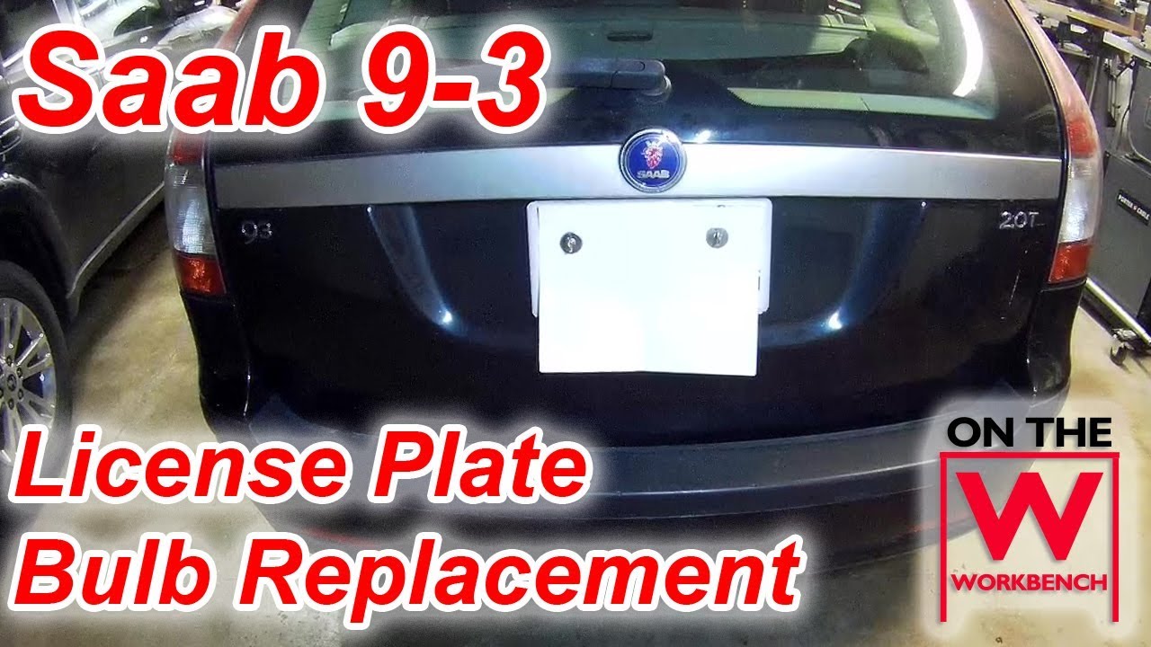 Saab 9-3 License Plate Light Replacement