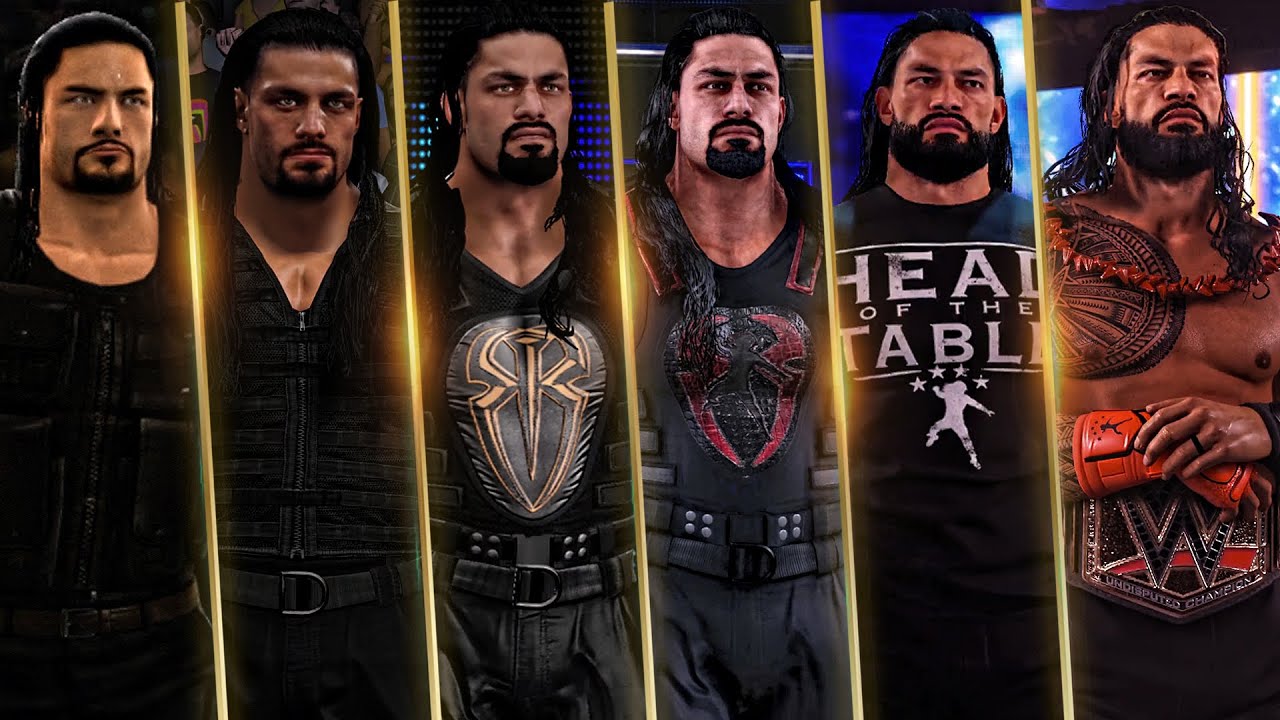 WWE 2K24 - Roman Reigns Entrance Evolution in WWE Games! ( WWE 2K14 To WWE 2K24 )