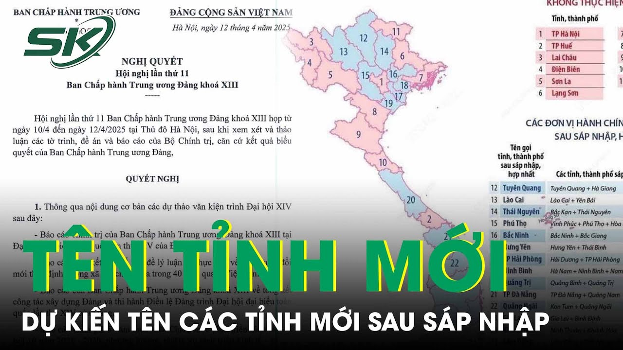 Chi tiết tên 23 tỉnh mới sau sáp nhập và nơi đặt trung tâm chính trị-hành chính mới | SKĐS