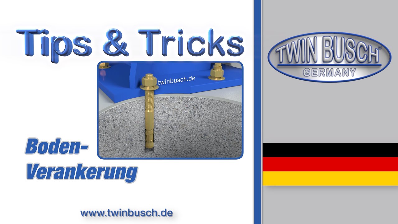 Boden-Verankerung bei TWIN BUSCH® Hebebühnen