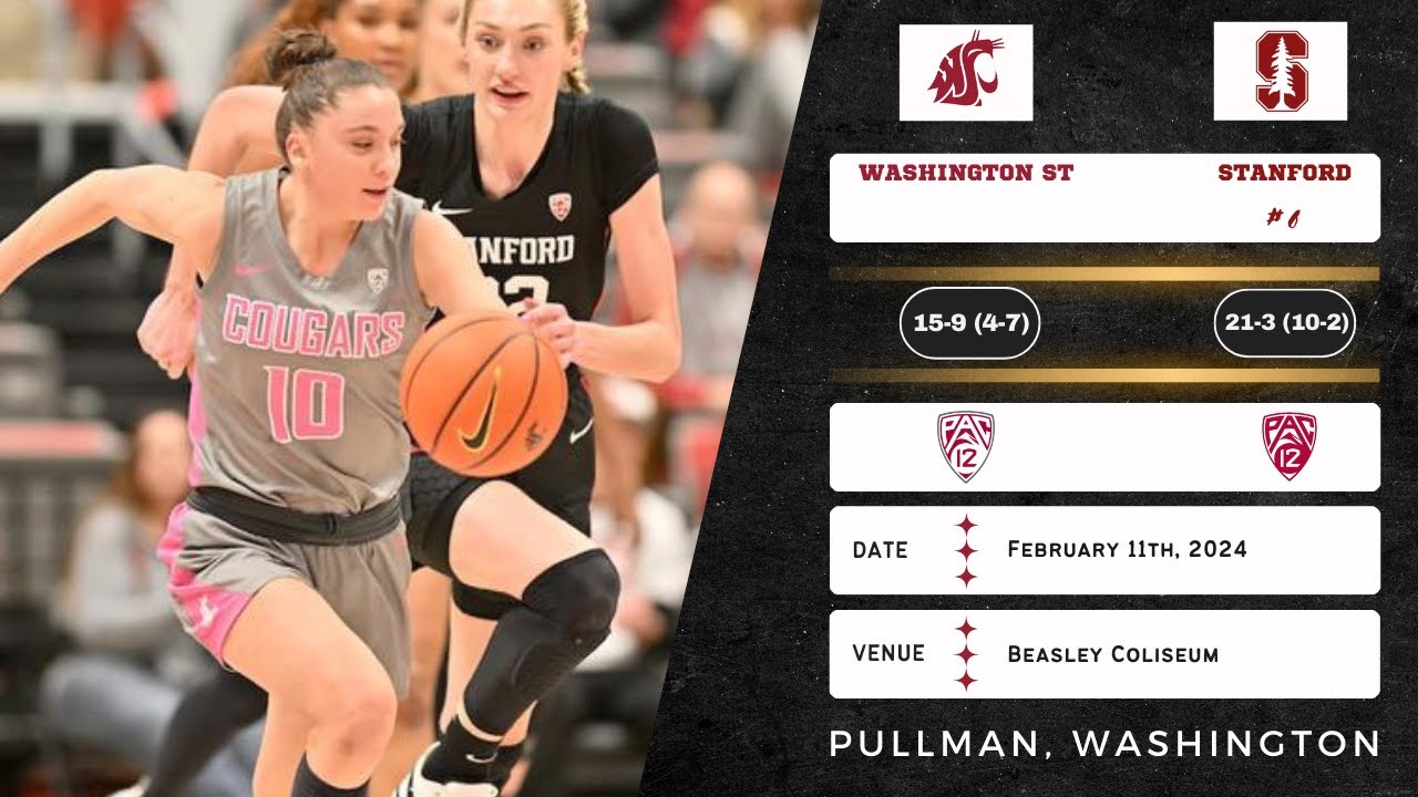 Washington State vs No. 6 Stanford | Pac-12 | 2.11.24