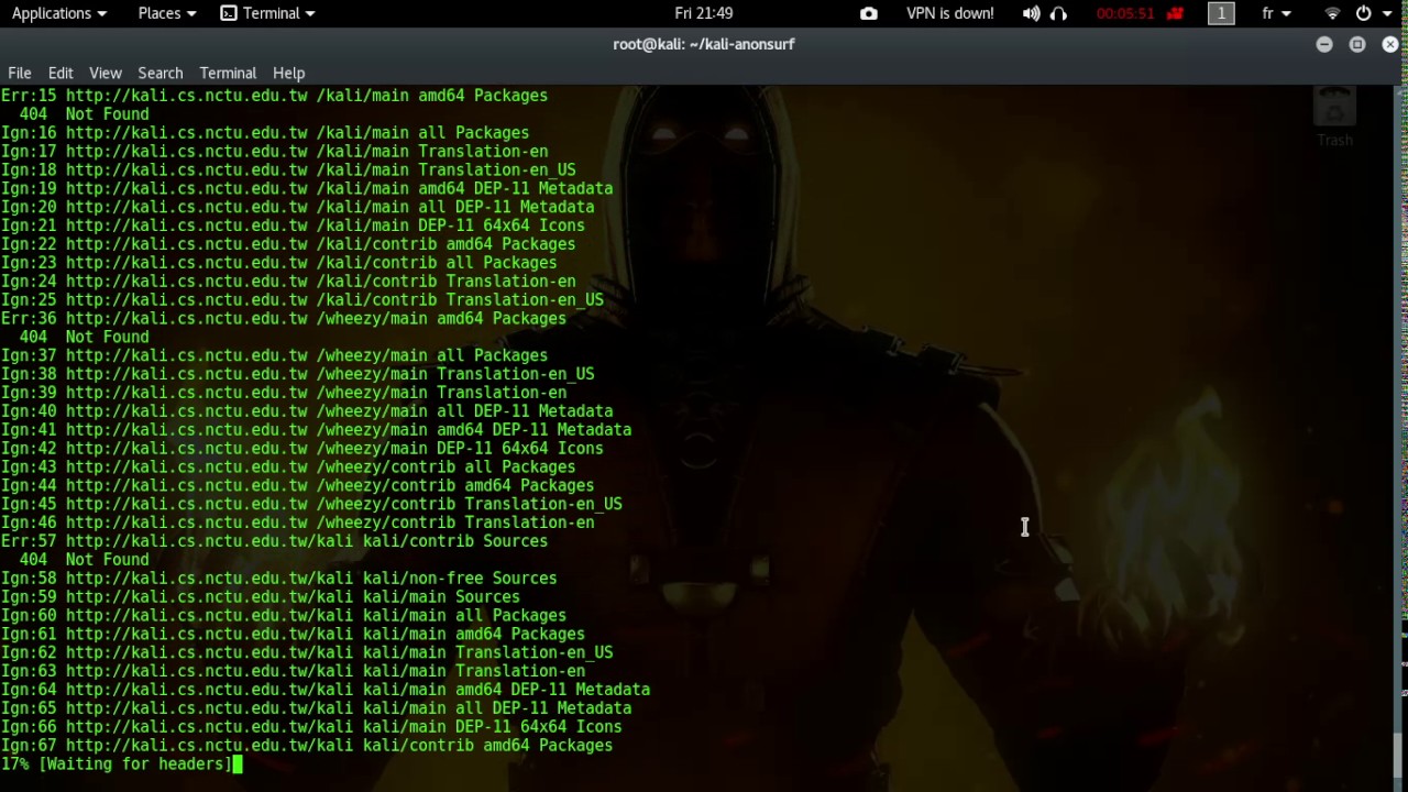 kali linux anonymous - installation of anonsurf (beginners)