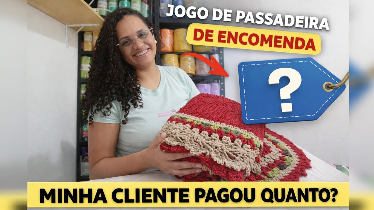 🤔 jogo de passadeira tulipa em crochê, por quanto vendi ??@gaby.brit00 