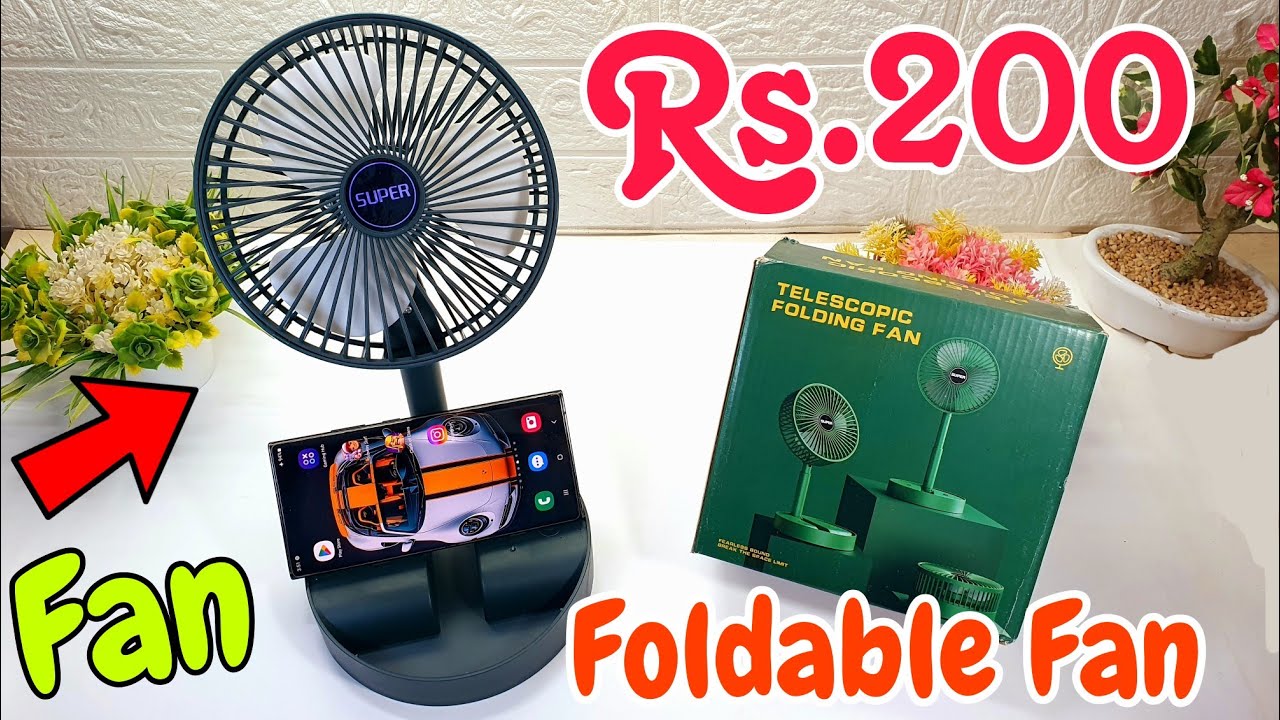 Foldable Fan in Rs.200 Only | Cheapest Foldable Fan | Protable Fan | Rechargeable Fan Lowest Price