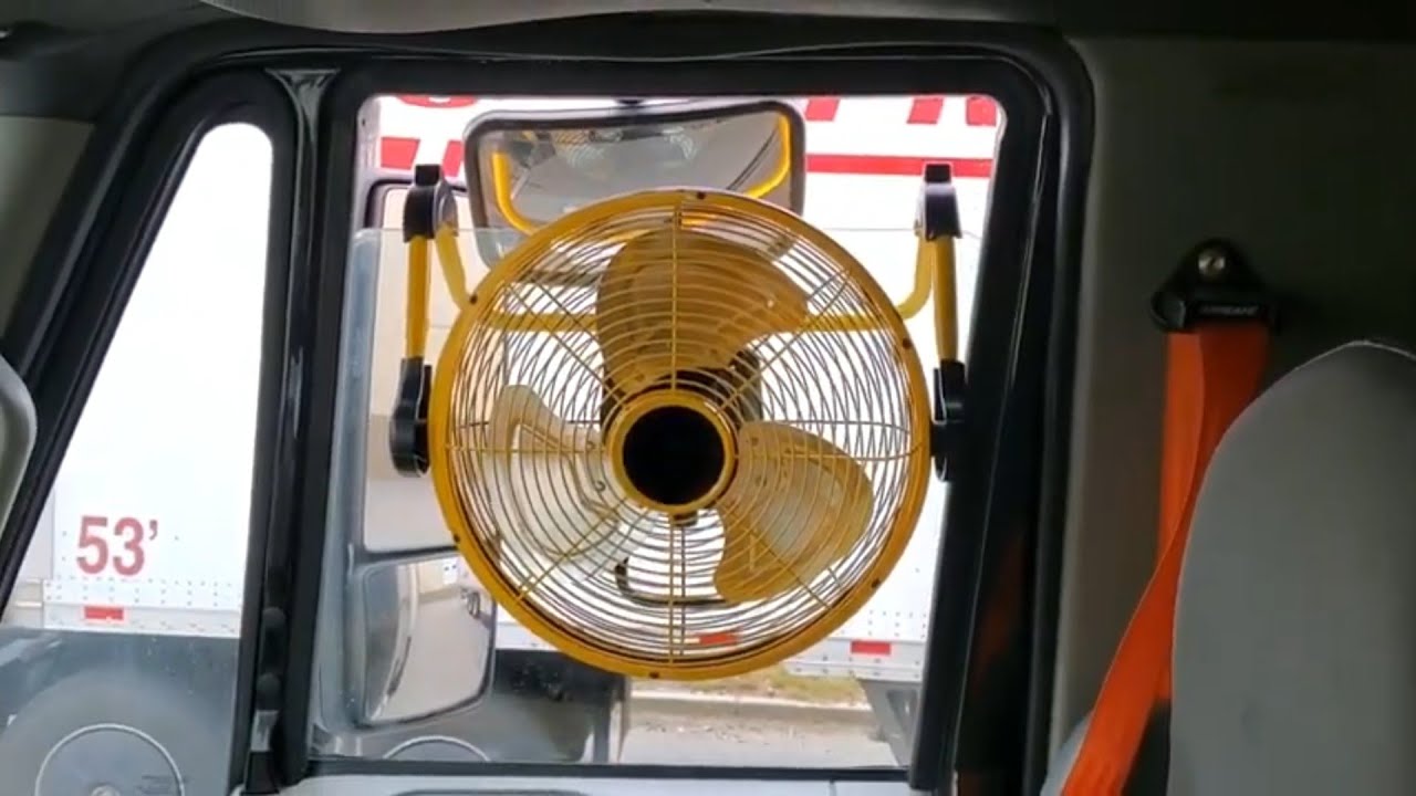 Battery operated fan in my semi truck is a game changer 12 hours run time😲