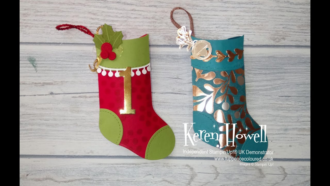 Stampin' Up! Trim your stocking gift box