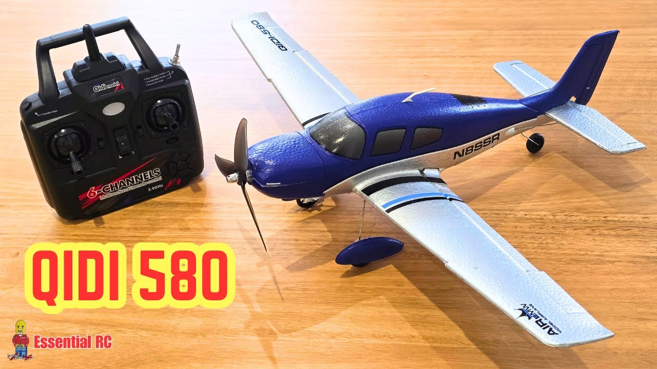 UNBOX, BUILD and FLY ! QIDI 580 Cirrus SR22 2.4G 4CH 520mm Wingspan Brushless RTF RC Airplane