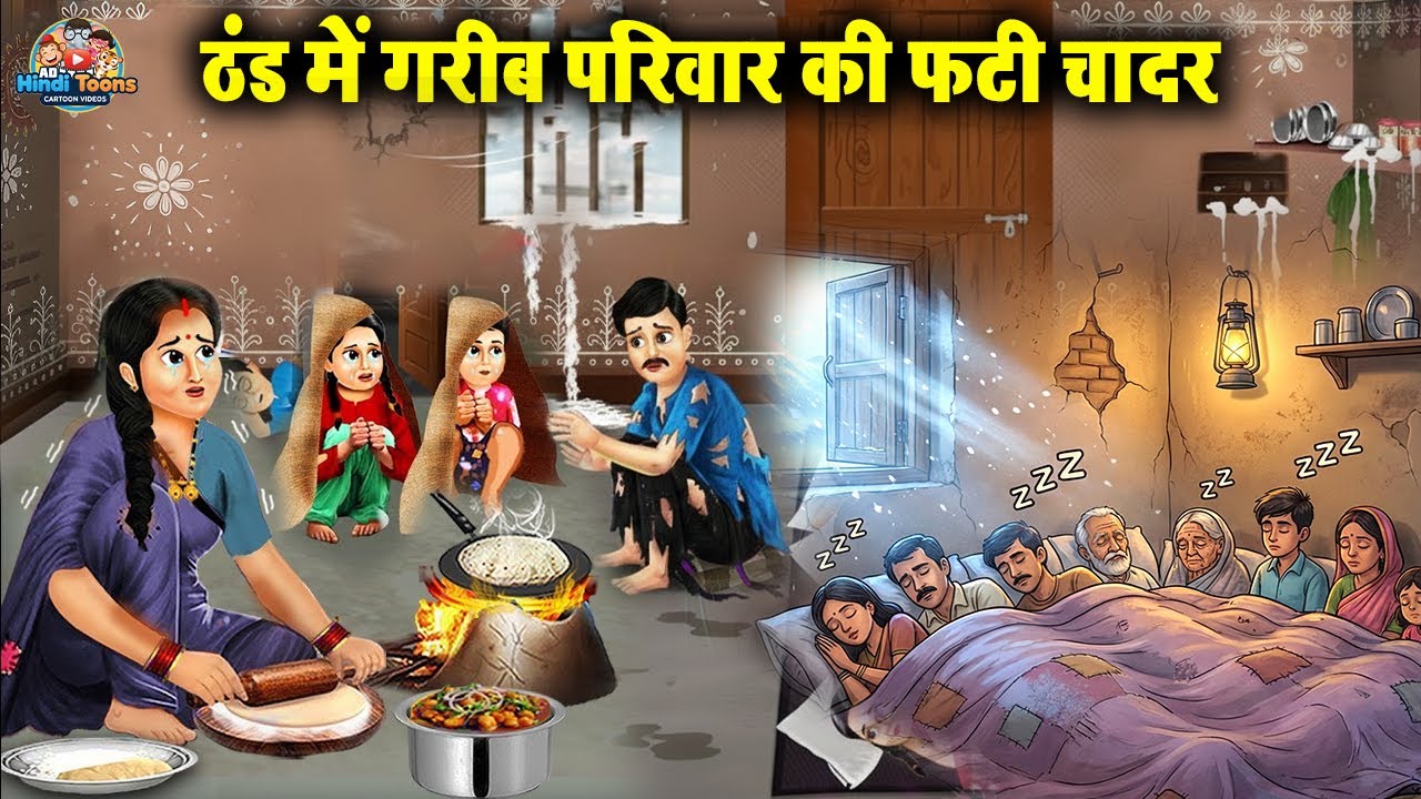गरीब पर ठंड का कहर | thand ka kahar | Hindi kahani | Cartoon Story | Hindi Kahaniya | Moral Stories