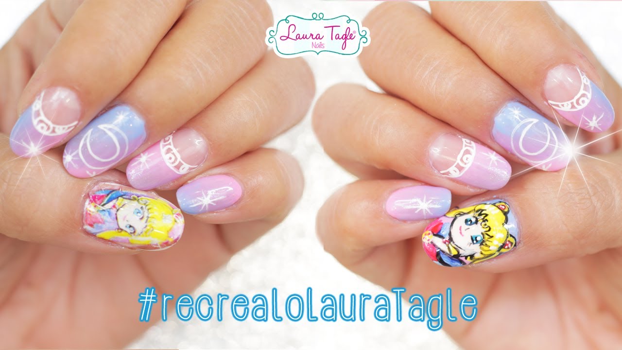 Haz stickers de uñas con la impresora de tu casa. SAILOR MOON Nail Art  /  #recrealoLauraTagle