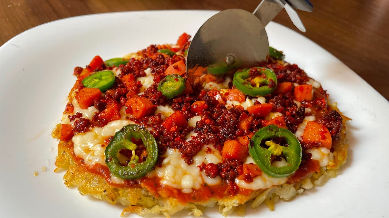 COMO HACER UNA PIZZA CON MENOS DE $50 PESOS ¡Sin horno y sin harina!