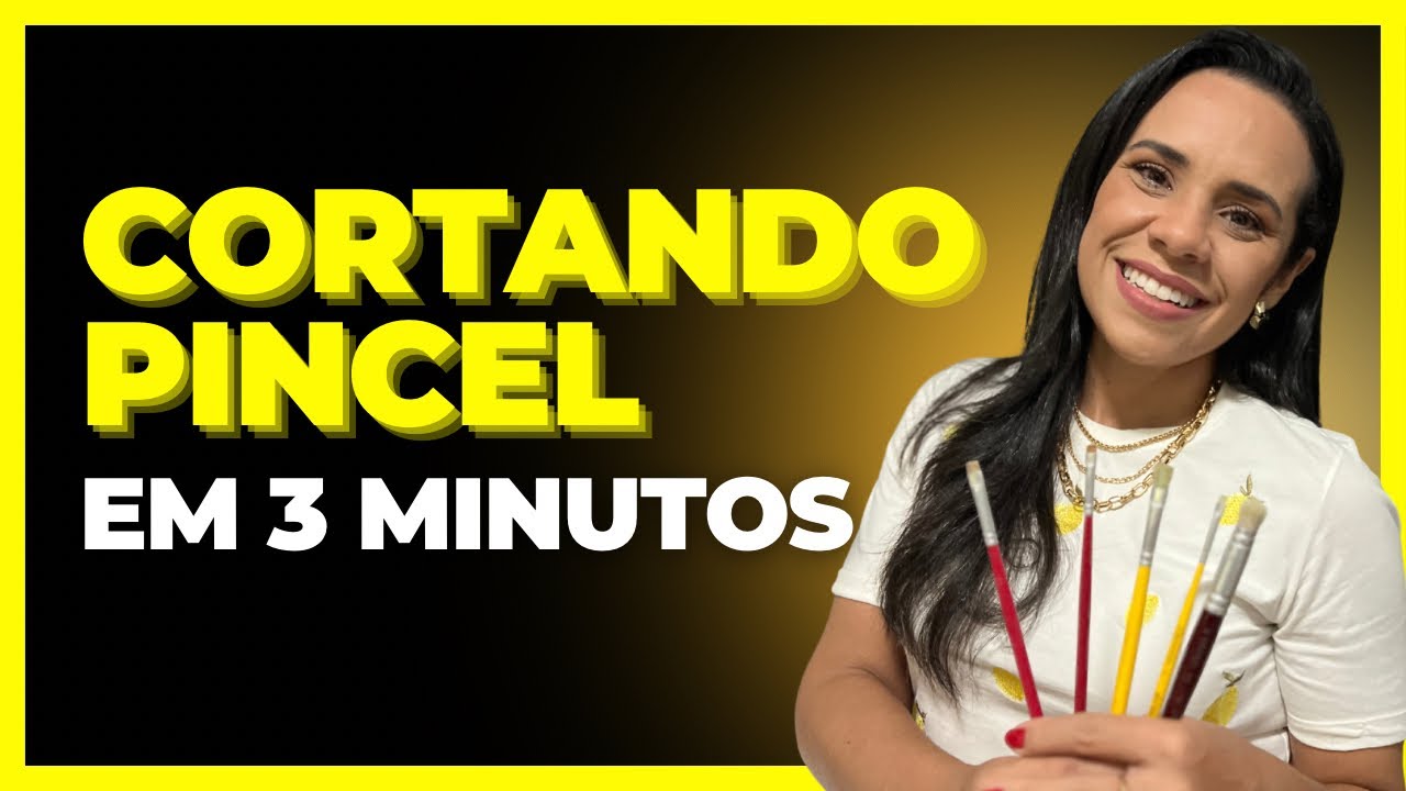 Como PREPARAR E CORTAR o PINCEL para Pintura em Tecido | Lixando e Cortando FÁCIL no Passo a Passo