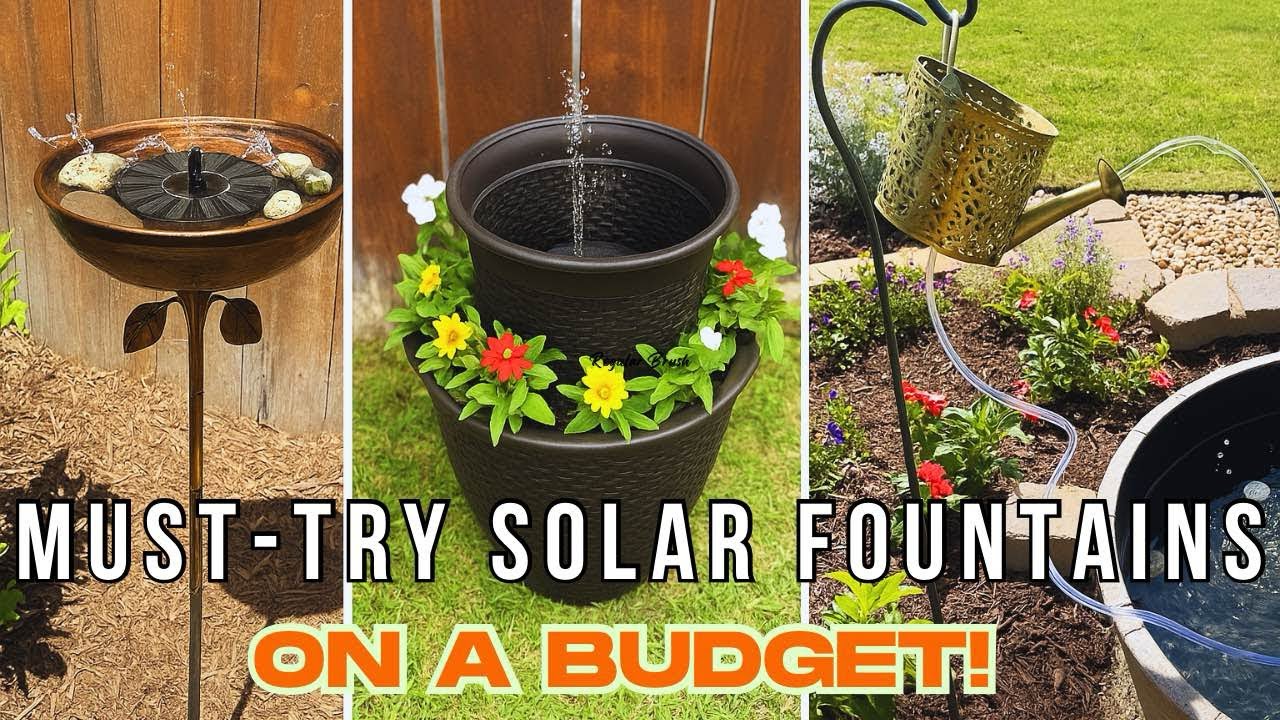 4 Must-Try Solar Fountains On a Budget|Outdoor Spring/Summer DIY Projects