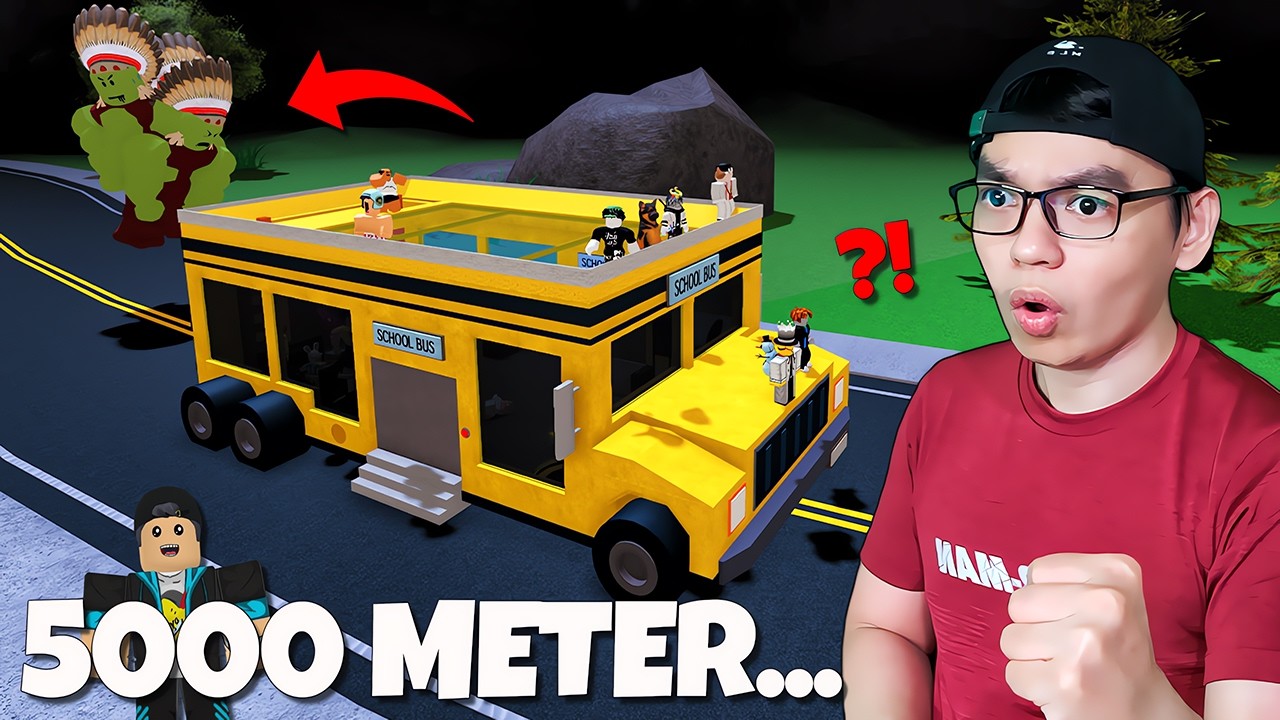 KOK?! Survival Perjalanan Bus 5000 Meter & Kill Zombie Titan 🔥🧟&zwj;♂️🔥 | Survive Bus Ride Indonesia