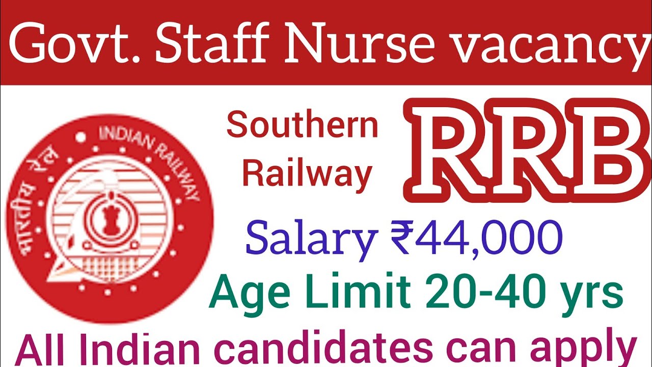 Southern Railway Job Notification For Nursing Students