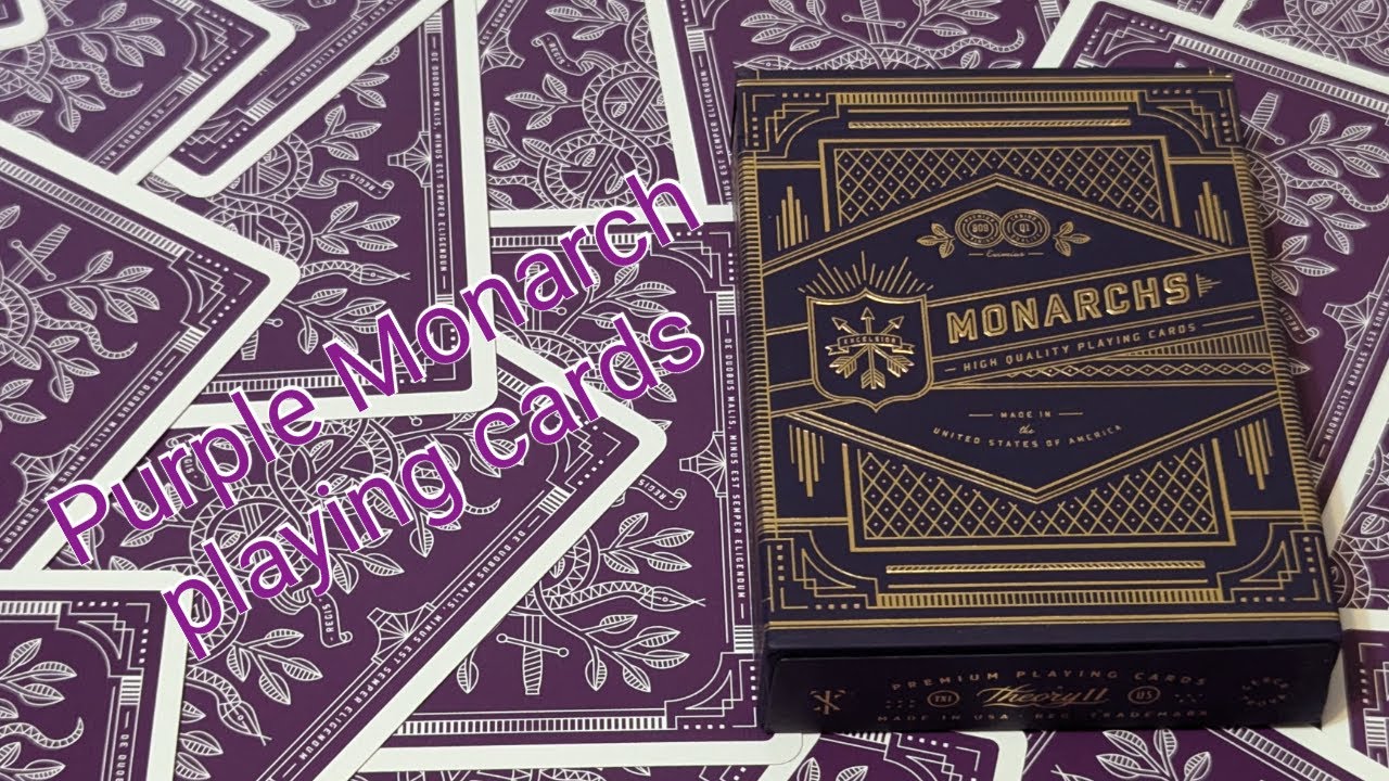 Daily deck review day 226 - Purple Monarchs playing cards By Theory11