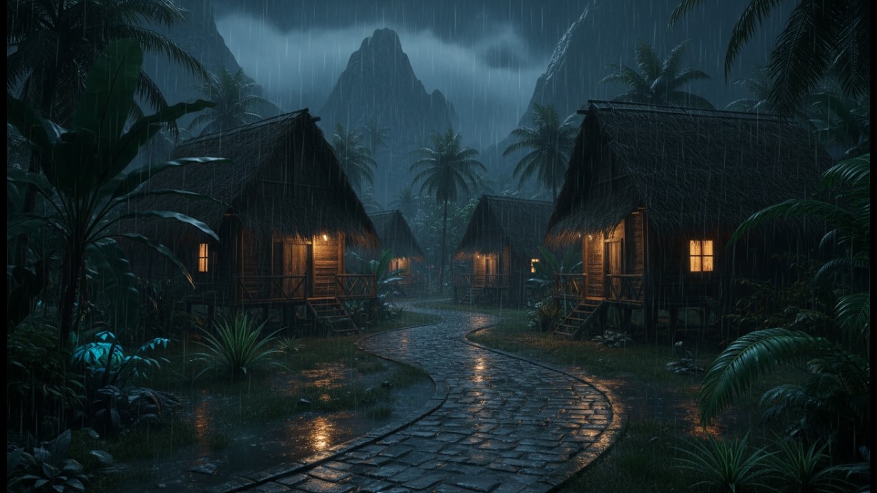 Rain Sounds for Sleeping 🌙 Heavy Rain at Night for Deep Sleep, Stress Reduction & Total Calm