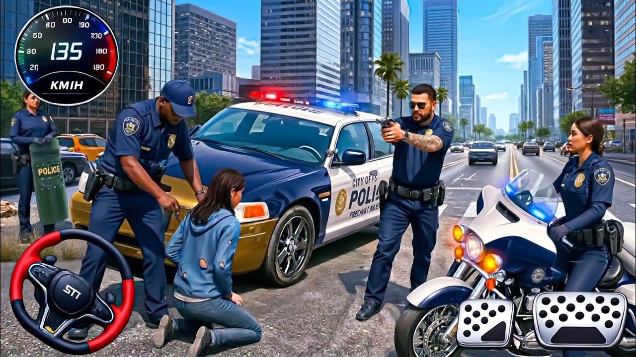 New Police Car Chase Simulator 3D Game - Real Cop Driving Simulator 2026 (Android Gameplay)