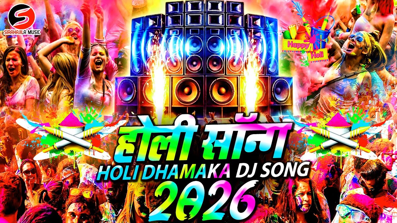 HOLI (DJ SONGS 2026)💥Hard Bass Mix | Holi Dhamaka Dj Songs competition holi dialogue | DJ Gana 2026