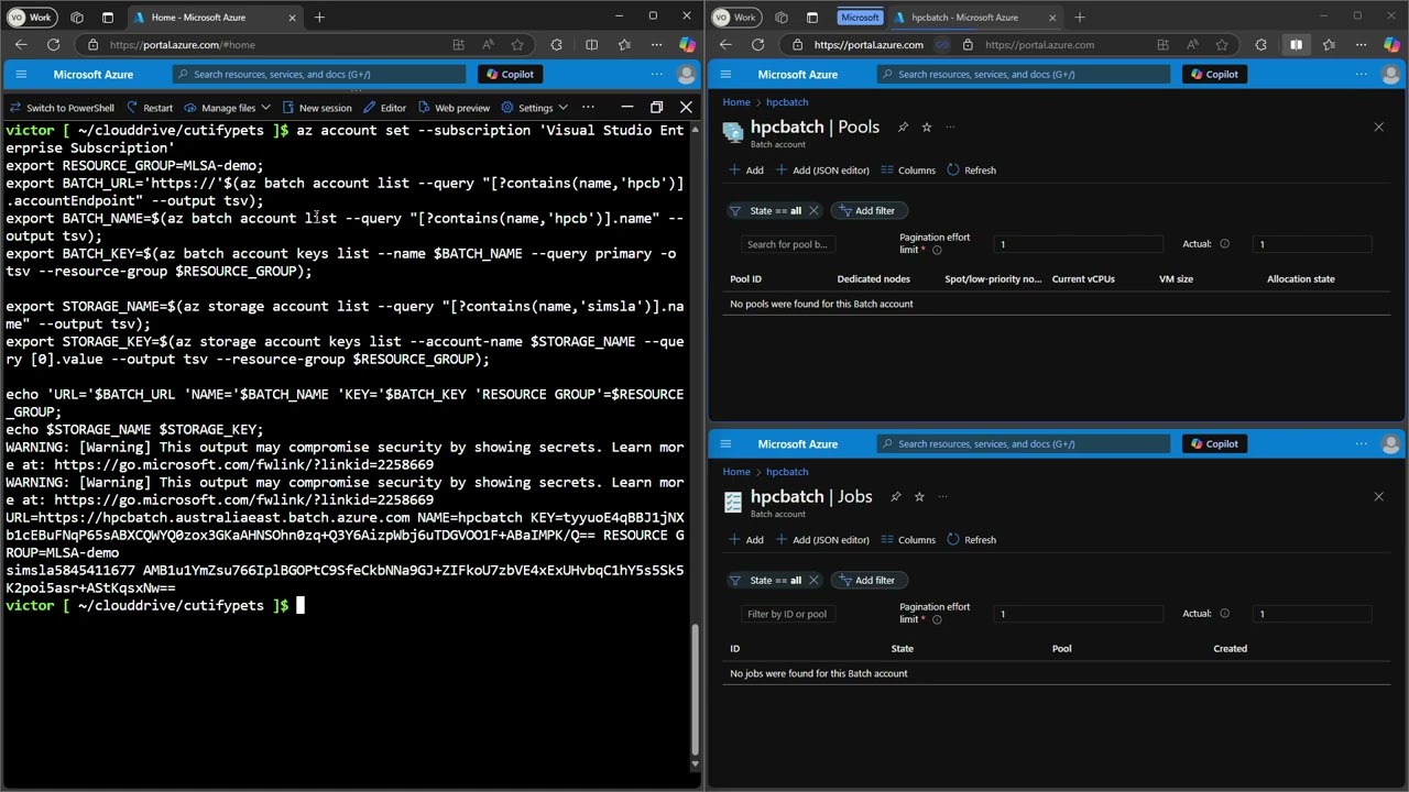 Azure Batch HPC workload Demo | Module 02 | Logging Output