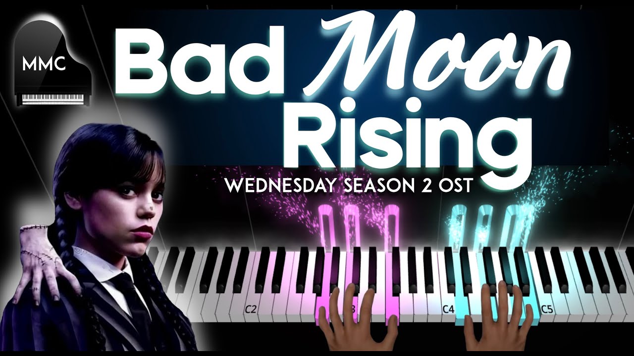 Bad Moon Rising (Wednesday Season 2 version) piano cover / tutorial + sheet music